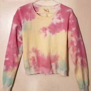 TieDye, Short-waisted, long sleeve Sweatshirt Sz L